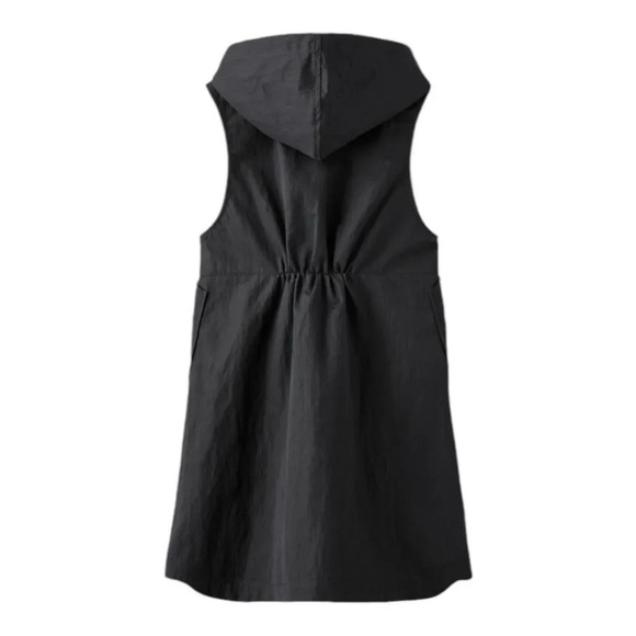 ZARA Kids | Black | TECHNICAL HOODED DRESS - Picture 2 of 7